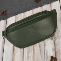 saszetka nerka damska wielofunkcyjna duża stylowa zielona