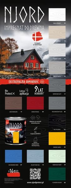 NJORD IMPREGNAT DO DREWNA 5L ŚNIEGI PÓŁNOCY zdjęcie 3