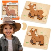 VIGA Drewniane Puzzle - Mój Przyjaciel Konik