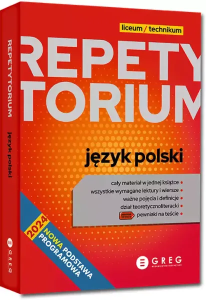 Język polski. Repetytorium 2025 do liceum i technikum zdjęcie 1
