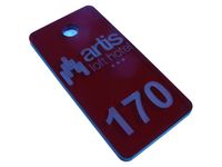 Brelok z czerwonej plexi przeźroczystej 4x7 cm, grubość 3mm - 50szt.