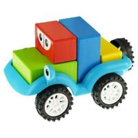 Drewniany samochód układanka logiczna klocki