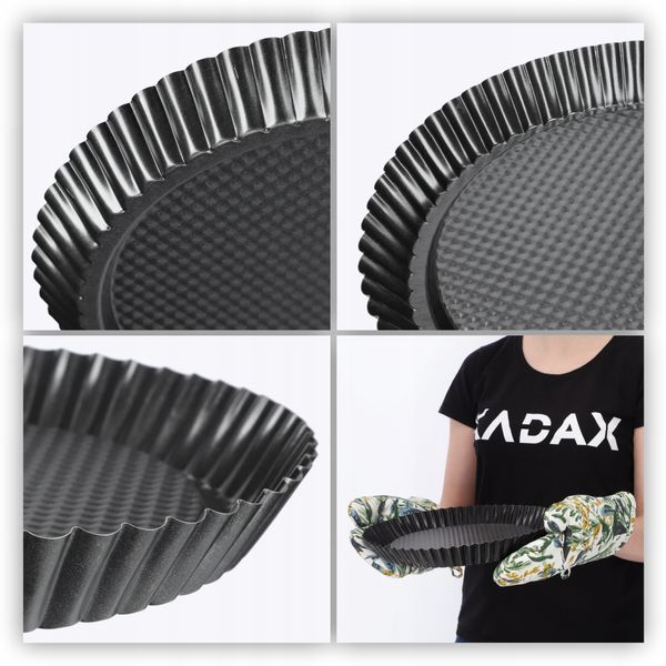 BLACHA OKRĄGŁA FORMA DO PIECZENIA TARTY CIAST 28cm zdjęcie 6