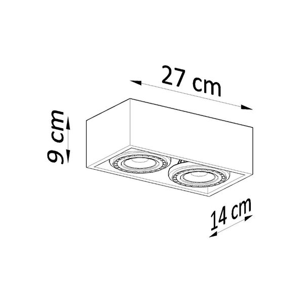 Plafon QUATRO 2 beton zdjęcie 4