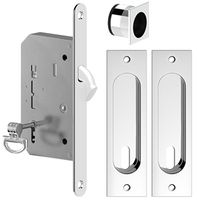 ZESTAW DO DRZWI PRZESUWNYCH NA KLUCZ CHROM