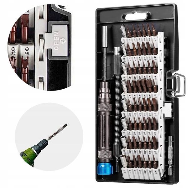 ZESTAW PRECYZYJNYCH ŚRUBOKRĘTÓW 60W1 BITY WKRĘTAK TORX MAGNETYCZNE MAGNES zdjęcie 7