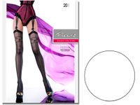 Wzorzyste pończochy do paska Fiore 20 den White 2