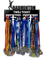 Wieszak na medale BADMINTON twoje imię dowolny tekst 202.1