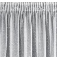 Firana na taśmie SIBELB 300x150 biała + srebrna