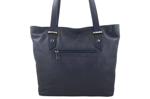 Shopper bag - duża torebka miejska - Granatowa na Arena.pl