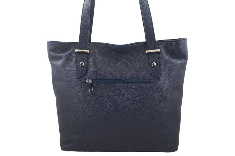 Shopper bag - duża torebka miejska - Granatowa zdjęcie 3