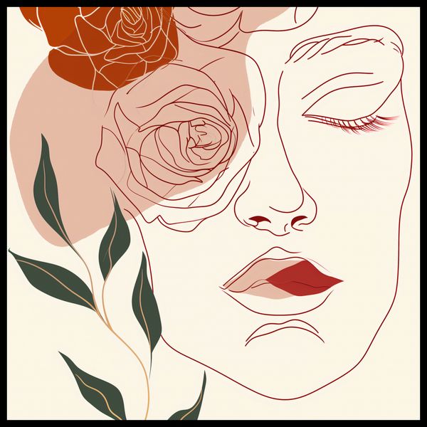 Plakat 60x60cm Beż i Twarz zdjęcie 2