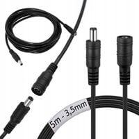 PRZEDŁUŻACZ 5m ZASILANIA KABEL ZASILAJĄCY DO KAMER IP PRZEWÓD DC 12V