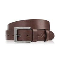 pasek męski skórzany premium z klasyczną klamrą elegancki brązowy 110 cm