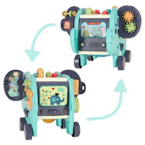 Słonik interaktywny montessori wbijak sorter klocki młotek 26cm na Arena.pl