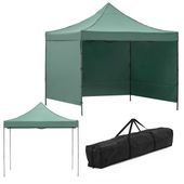 Namiot handlowy, ogrodowy 300x300 cm pawilon targowy, zielony