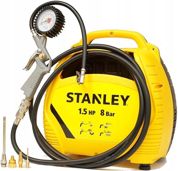 STANLEY KOMPRESOR BEZOLEJOWY SPRĘŻARKA + ZESTAW zdjęcie 13