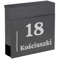 Skrzynka Pocztowa Na Listy Pocztę Duża Z Adresem Numerem Domu Nazwą Ulicy