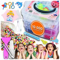 MEGA ZESTAW KORALIKI WODNE KUFEREK XXL WZORY SZABLONY 10000 MAGIC BEADS XL