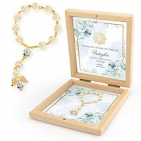 Dziesiątek różańca PAMIĄTKA KOMUNII pudełko nadruk