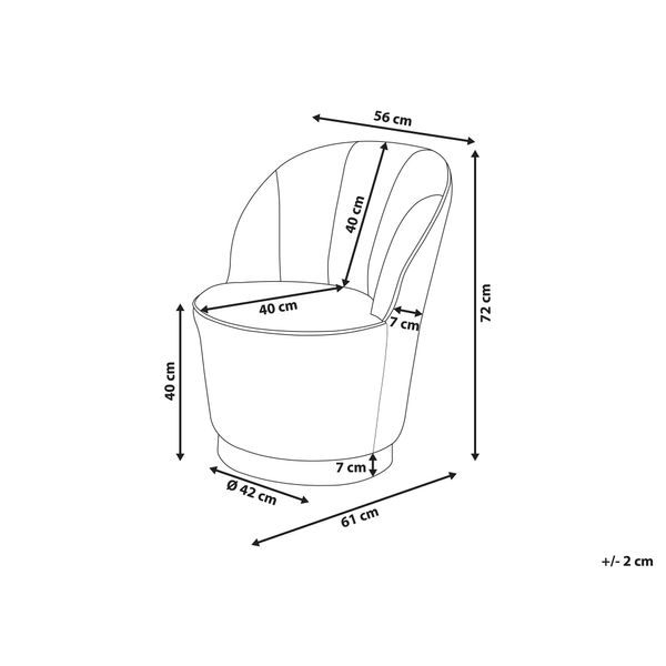 Fotel welurowy niebieski ALBY zdjęcie 8