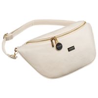 miejska modna beżowa nerka damska na biodra lub przez ramię crossbody