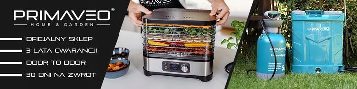 DUŻA SUSZARKA DO GRZYBÓW OWOCÓW TERMOOBIEG 450W ZEGAR PRIMAVEO POJEMNA 12L zdjęcie 8