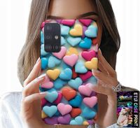 ETUI DO SAMSUNG GALAXY A51 - KOLOROWE SERCA MOŻLIWOŚĆ PERSONALIZACJI