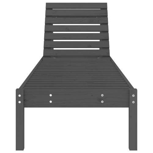 Leżak, szary, 199,5x60x74 cm, drewno sosnowe na Arena.pl