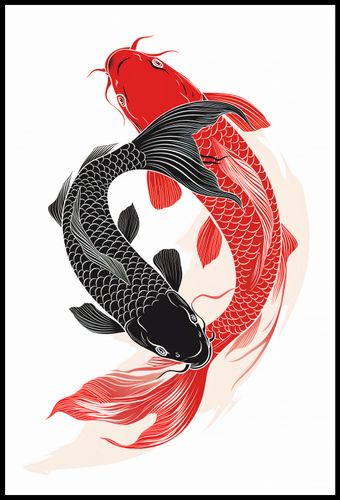 Plakat 68x101cm Yin i Yang Koi na Arena.pl