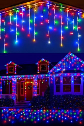 Lampki LED 1000 Kurtyna Świetlna Sople ZEWNĘTRZNE Girlanda multikolor na Arena.pl