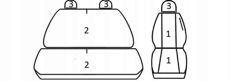 VW VOLKSWAGEN T4 T5 T6 CRAFTER LT Pokrowce samochodowe BUS 2+1 3os zdjęcie 5