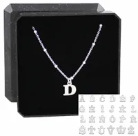 NASZYJNIK SREBRNY łańcuszek damski KULKOWY Z LITERKĄ *DO WYBORU 45 cm 925