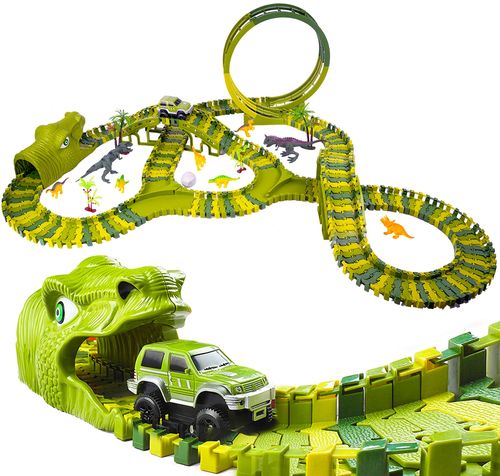 Mega Tor Wyścigowy Dinozaur Park Magic Track 260 elementów na Arena.pl