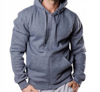 Męska bluza dresowa z kapturem rozpinana M