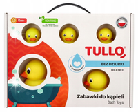 Zestaw gumowych kaczuszek do kąpieli dla malucha kolorowa zabawa Tullo 5szt