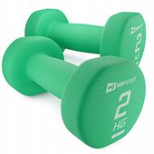 Hantelki do treningu neoprenowe powlekane żeliwne 2x2kg do ćwiczeń