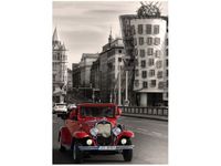 70X50CM OBRAZ SAMOCHÓD VINTAGE PRAGA STARE MIASTO ŚCIAN