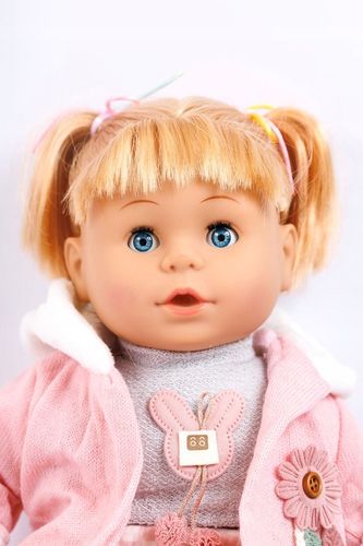 Lalka Bobas Interaktywna Miękka Jak Żywa Duża 42cm Śpiewa Mówi Dziewczynka na Arena.pl