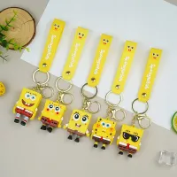 BRELOCZEK SILIKONOWY GUMOWY BRELOK WISIOR SPONGEBOB KANCIASTOPORTY GĄBKA