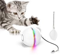 Piłka Do Zabawy Dla Kota Led I Kocimiętką Biała