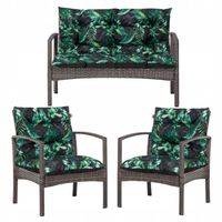 Poduszki ogrodowe ZESTAW na krzesła ławkę meble Rattanowe WODOODPORNE