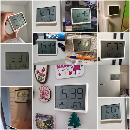 Termometr Pokojowy Stacja Pogody Higrometr Wewnętrzny Dokładny Budzik na Arena.pl