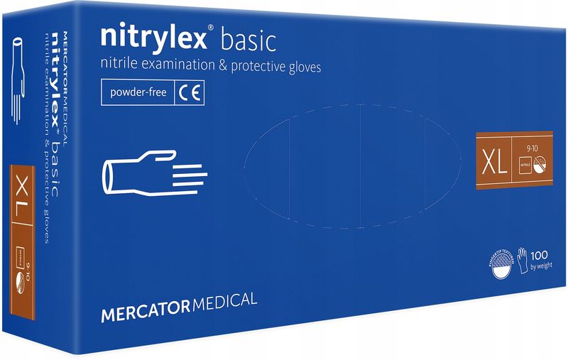 rękawice nitrylowe 100 szt. nitrylex basic dark blue 10-xl zdjęcie 8