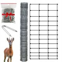 SIATKA LEŚNA ogrodzeniowa 180cm 13/30 L - ROLKA 50m - GRUBY DRUT OCYNKOWANA