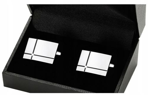 MODNE KLUBOWE + PUDEŁKO Stalowe Spinki Spinka do Mankietów Koszuli GREG D56 na Arena.pl