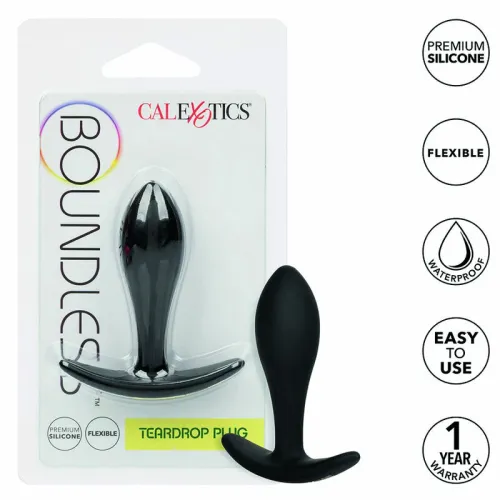 calexotics boundless slim plug silikonowy model smukły 7,5x2 cm czarny na Arena.pl