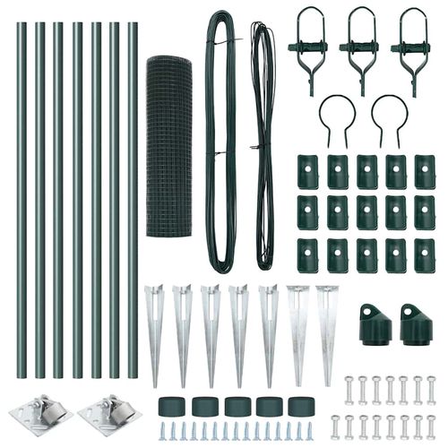 Ogrodzenie z słupkami Zielony 0,5 x 10 m Stal na Arena.pl