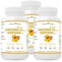 KURKUMINA + PIPERYNA CURCUMIN C3 turmeric 3x120k
