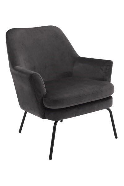 Fotel Chisa VIC Dark Grey tapicerowany zdjęcie 1